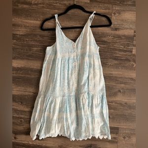 Blue and White Printed Sundress